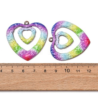 Rainbow Color Printed Iron Pendants RN-CBA3547-03C-1