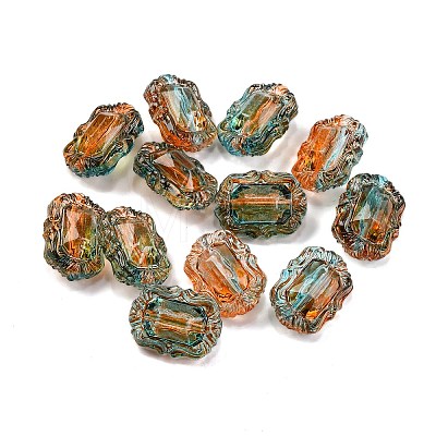 485Pcs Transparent Two Tone Acrylic Beads MACR-K359-14-1