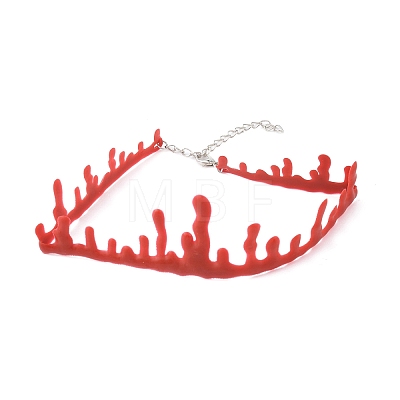 Plastic Blood Choker Necklace for Women NJEW-K245-026A-1