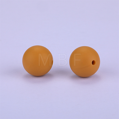 Round Silicone Focal Beads SI-JX0046A-36-1