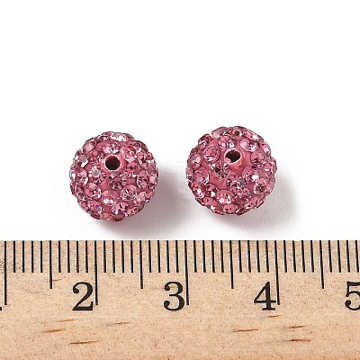Polymer Clay Rhinestone Beads RB-C1438-10mm-A23-1