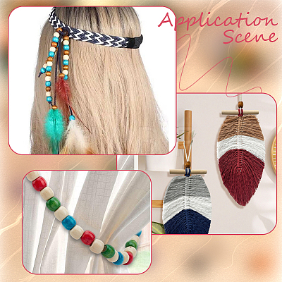 660Pcs 11 Colors Dyed Natural Maple Wood Beads WOOD-PA0001-61A-1