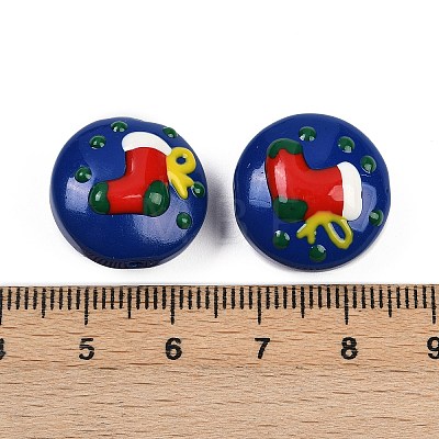 Christmas Handmade Lampwork Enamel Beads X1-LAMP-C020-03F-1