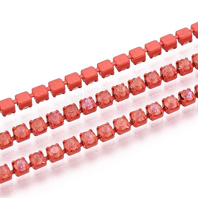 Iron Rhinestone Cup Chains CH-T006-05B-18-1
