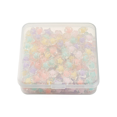 Yilisi 200Pcs 5 Colors Transparent Acrylic Beads TACR-YS0001-04-1