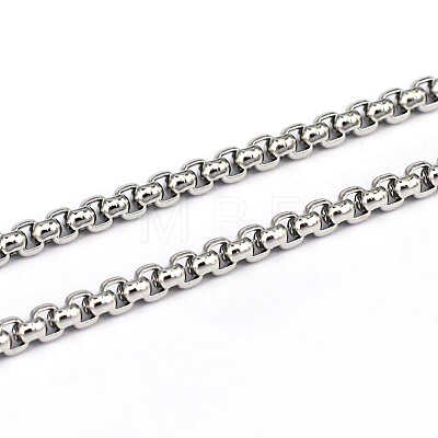 304 Stainless Steel Box Chains CHS-L001-29-3mm-1