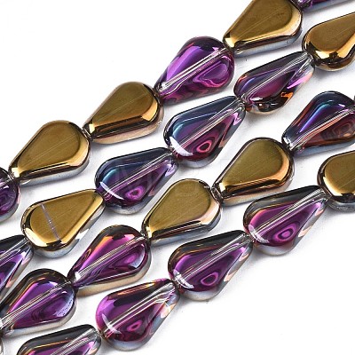 Electroplate Glass Beads Strands EGLA-S188-15-1