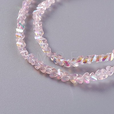 Electroplate Glass Beads Strands EGLA-E057-01B-01-1