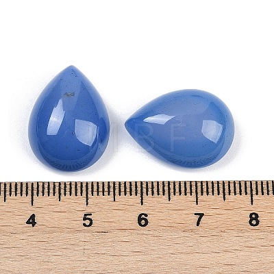 Natural Blue Agate(Dyed & Heated) Cabochons G-H094-01B-02-1