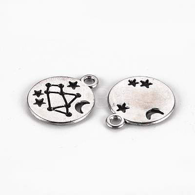 Tibetan Style Alloy Pendants TIBE-N010-64AS-RS-1