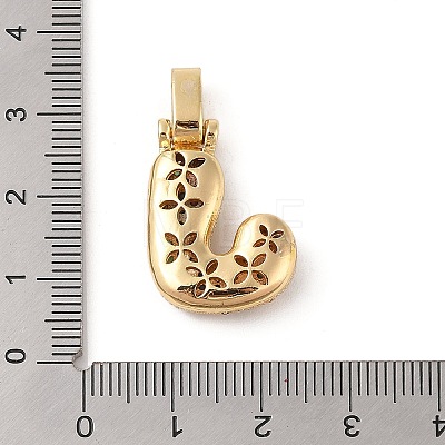 Brass Micro Pave Cubic Zirconia Pendants ZIRC-P121-01G-J-1