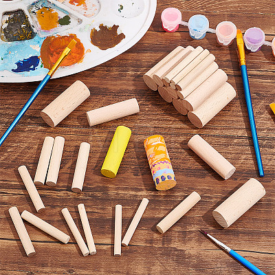  50Pcs 5 Style Solid Beech Wood Craft Sticks WOOD-NB0002-68A-1