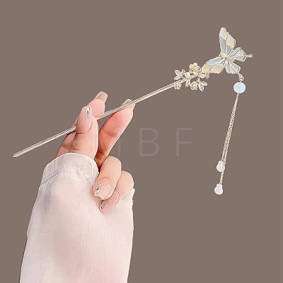 Alloy Enamel Hair Sticks for Women Girl PW-WG49782-01-1