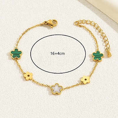 Shell Flower Link Chain Bracelets SJ0014-1