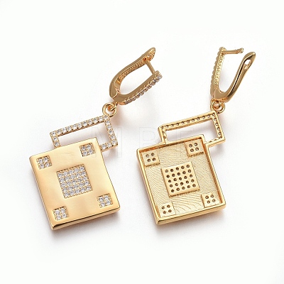 Brass Micro Pave Cubic Zirconia Jewelry Sets SJEW-F189-07G-1