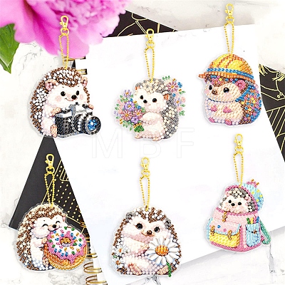 DIY Diamond Painting Hedgehog Pendant Decoration Kits PW-WGB7552-01-1