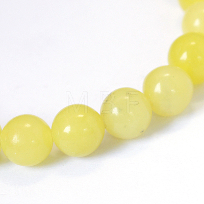 Natural Lemon Jade Round Bead Strands X-G-E334-10mm-07-1