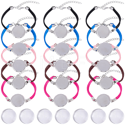 20Pcs 5 Colors Faux Suede Bracelet Making MAK-BM0001-01-1