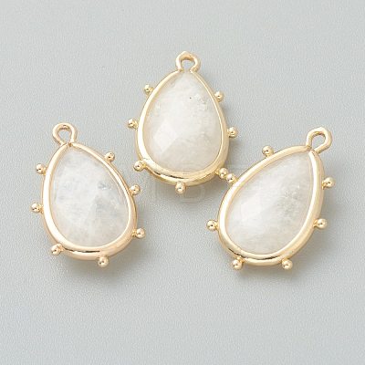 Natural White Moonstone Pendants G-B009-02G-F-1