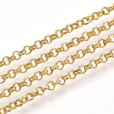 Soldered Brass Coated Iron Rolo Chains CH-S125-08B-G-1