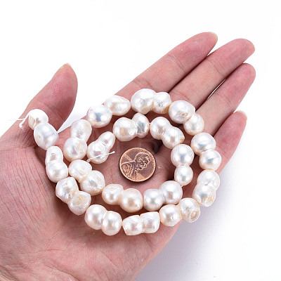 Natural Keshi Pearl Beads Strands PEAR-S020-O01-1
