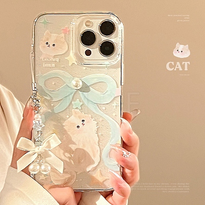 Cute Cartoon Cat TPU Plastic Mobile Phone Cover PW-WGF333E-04-1