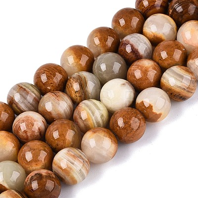Natural Wood Lace Stone Wooden Jasper Beads Strands G-B128-A04-05-1