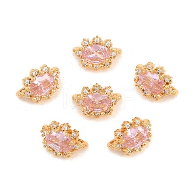 SHEGRACE Flower Brass Micro Pave Cubic Zirconia Spacer Bars XGRQ5K520-826G-1