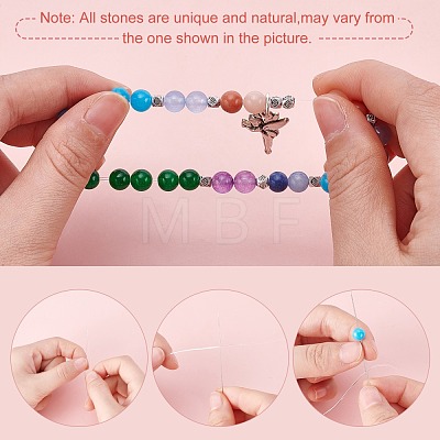 SUNNYCLUE 400Pcs 10 Style Natural & Synthetic Gemstone Beads G-SC0001-58-1