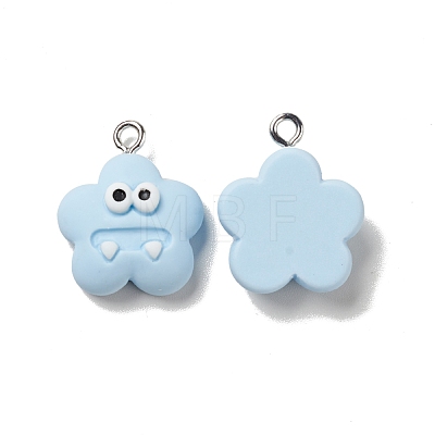 Opaque Resin Pendants RESI-E024-07P-02-1