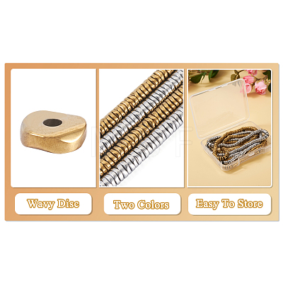 2 Strands 2 Colors Electroplate Non-magnetic Synthetic Hematite Beads Strands G-CW0001-11-1