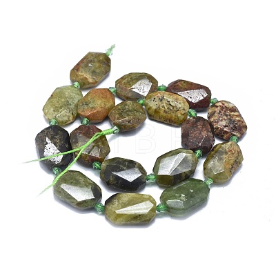 Natural Green Garnet Beads Strands G-O179-F09-1