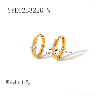 Elegant Stainless Steel Hoop Earrings QA3505-4-1