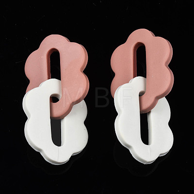 Handmade Polymer Clay Linking Rings CLAY-N010-032-01-1