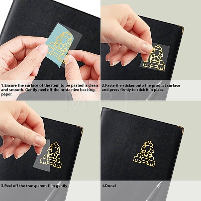 Nickel Metal Waterproof Self-Adhesive Picture Stickers DIY-WH20016-008-1