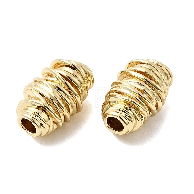 Vortex Spiral Brass Beads KK-Z137-18G-1