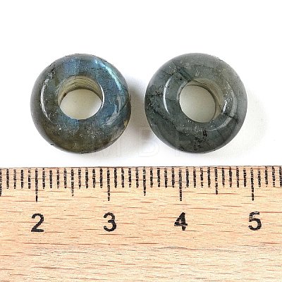 Natural Labradorite European Beads X-G-G740-14x8mm-37-1