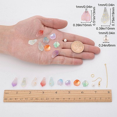 DIY Petal Theme Earring Making Kits DIY-SC0001-26-1
