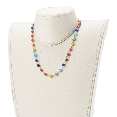 Brass Chain Pendant Necklace & Bracelets & Anklets Jewelry Sets SJEW-JS01201-1
