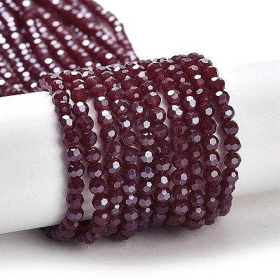 Electroplate Opaque Glass Beads Strands EGLA-A035-P3mm-A02-1