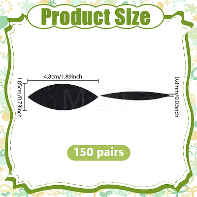 150 Pairs Felt Craft Doll Eye DIY-NB0016-43A-1
