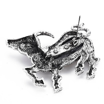 Sheep Alloy Brooch PALLOY-N166-003-A02-RS-1