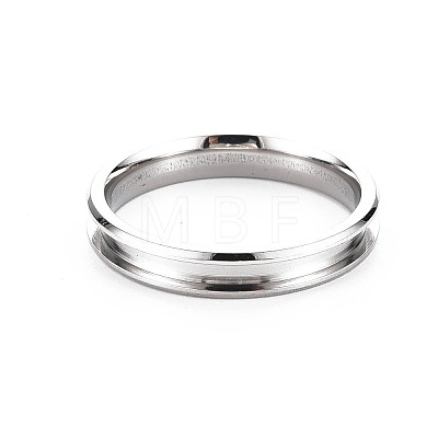 304 Stainless Steel Grooved Finger Ring Settings STAS-WH0039-01D-P-1