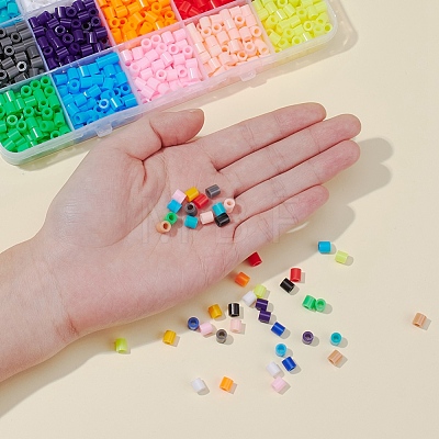 1500Pcs 15 Colors PE DIY Melty Beads Fuse Beads Refills DIY-YW0003-23-1