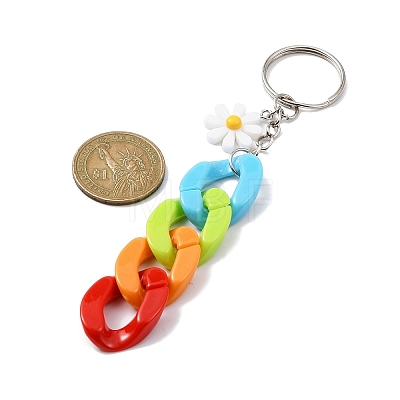 Acrylic Curb Chain Keychain KEYC-JKC00633-04-1