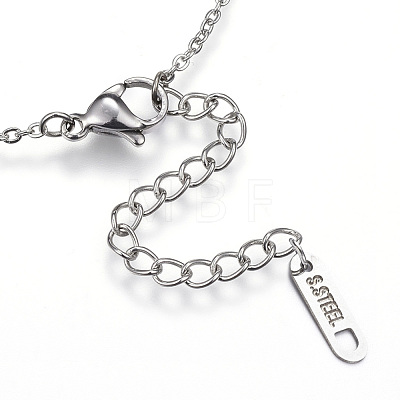 304 Stainless Steel Pendant Necklaces NJEW-N0071-12-1