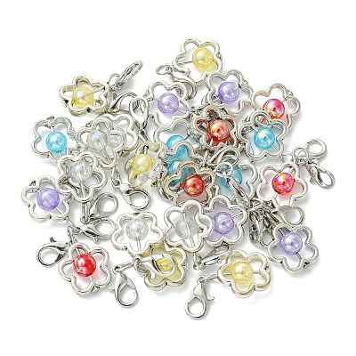 50Pcs Transparent Acrylic Pendant Decorations HJEW-JM04824-1