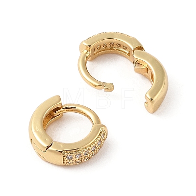 Rack Plating Brass Micro Pave Clear Cubic Zirconia Hoop Earrings for Women EJEW-G394-08A-G-1