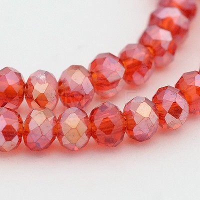 Electroplate Glass Beads Strands EGLA-D020-3x2mm-27-1