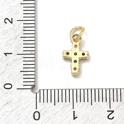 Brass Micro Pave Cubic Zirconia Pendants KK-A293-20G-03-1